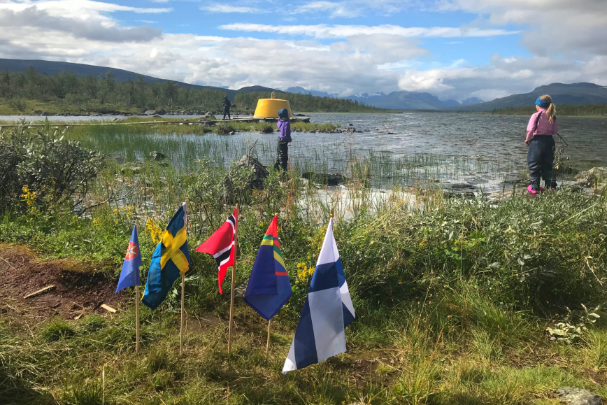 Demarcation Along The Finland Norway Border Commenced Fieldwork   Kolmen Valtakunnan Rajapyykki Kilpisjärvellä 2 Kuva Kartverket 1 